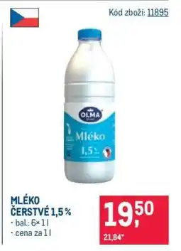 Makro Mléko čerstvé 1,5 % nabídka