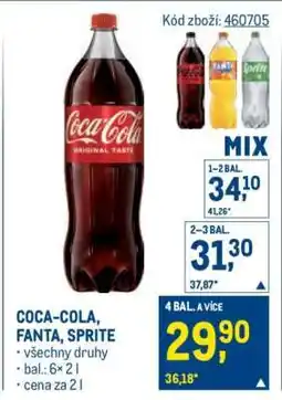 Makro Coca-Cola, Fanta, Sprite nabídka
