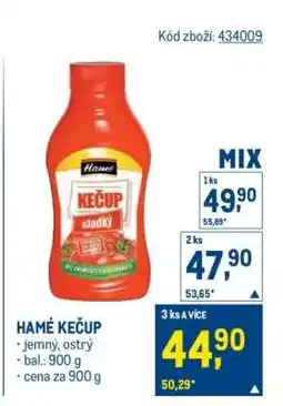 Makro Hamé Kečup nabídka