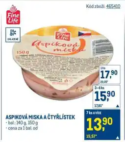 Makro ASPIKOVÁ MISKA A ČTYŘLÍSTEK nabídka