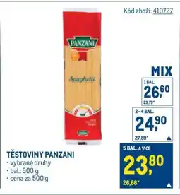 Makro TĚSTOVINY PANZANI nabídka