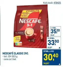 Makro Nescafé Classic 3v1 nabídka