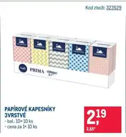 Makro Papírové kapesníky 3vrstvé nabídka