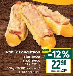 Billa Rohlík s anglickou slaninou nabídka
