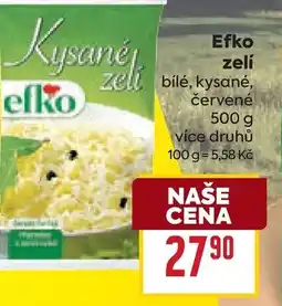 Billa Efko zelí nabídka