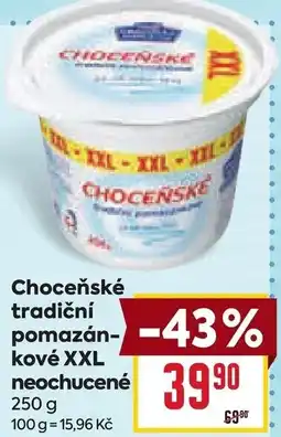 Billa Choceňské tradiční pomazánkové XXL neochucené nabídka