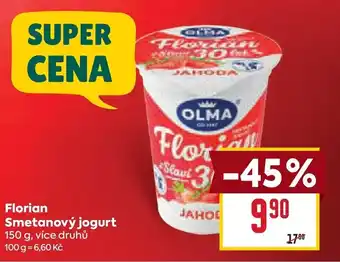 Billa Olma Florian Smetanový jogurt nabídka