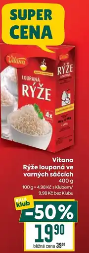 Billa Vitana Rýže loupaná ve varných sáčcích nabídka