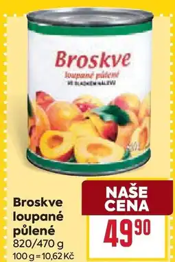 Billa Broskve loupané půlené nabídka