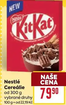 Billa Nestlé Cereálie nabídka