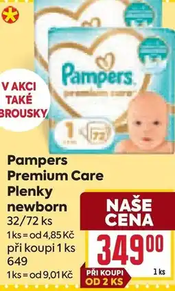 Billa Pampers Premium Care Plenky newborn nabídka