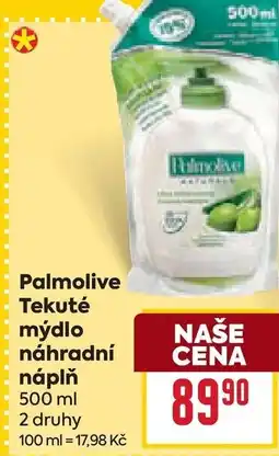 Billa Palmolive Tekuté mýdlo náhradní náplň nabídka