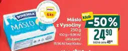 Billa Máslo z Vysočiny nabídka