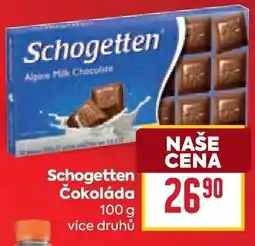 Billa Schogetten Čokoláda nabídka