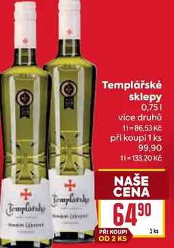Billa Templářské sklepy nabídka