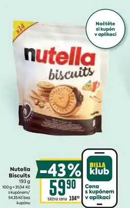Billa Nutella Biscuits nabídka
