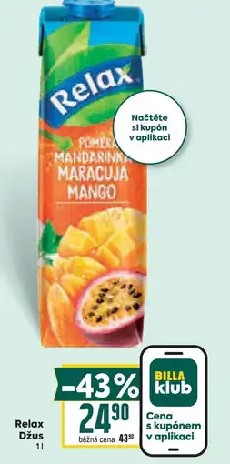 Billa Relax Džus nabídka