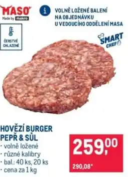 Makro Hovězí burger pepř & sůl nabídka