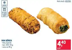 Makro Mini börek nabídka