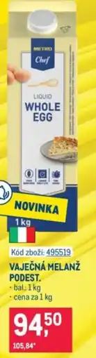 Makro Vaječná melanž podest nabídka
