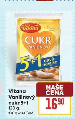 Billa Vitana Vanilinový cukr 5+1 120 g nabídka