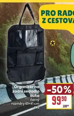 Billa Organizér na zadní sedadlo auta černý rozměry 61x41 cm 1ks nabídka