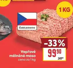 Billa Vepřové mělněné maso cena za nabídka