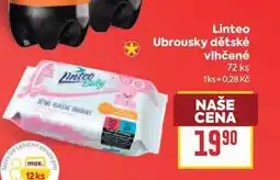 Billa Linteo Ubrousky dětské vlhčené 72 ks nabídka