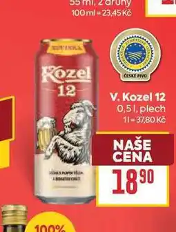Billa V. Kozel 12 0,51, plech nabídka