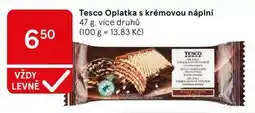 Tesco Tesco Oplatka s krémovou náplní, 47 g, více druhů nabídka