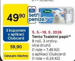 Tesco Tento Toaletní papír, 8 rolí, 3 vrstvy nabídka