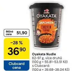 Tesco Oyakata Nudle, 62-97 g, více druhů nabídka