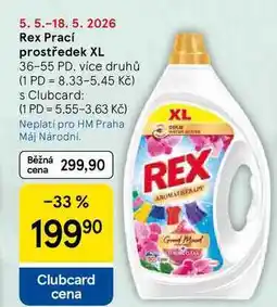 Tesco Rex Prací prostředek XL, 36-55 PD, více druhů nabídka