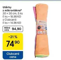 Tesco Utěrky z mikrovlákna, 30 x 30 cm, 5 ks nabídka