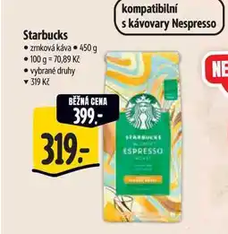 Albert Starbucks zrnková káva nabídka