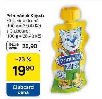 Tesco Pribináček Kapsík, 70 g, více druhů nabídka