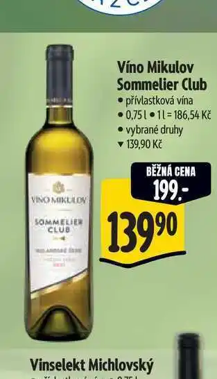 Albert Víno Mikulov Sommelier Club nabídka