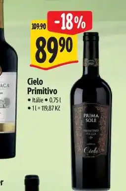 Albert Cielo Primitivo nabídka