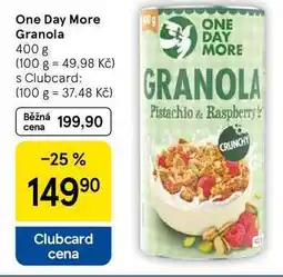 Tesco One Day More Granola nabídka