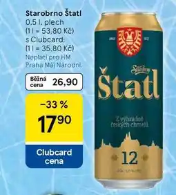 Tesco Starobrno Štatl, 0.5 l, plech nabídka