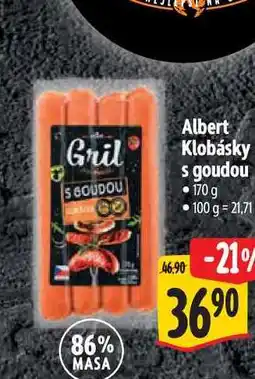 Albert Albert Klobásky s goudou nabídka