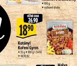 Albert Kotányi Koření Gyros nabídka