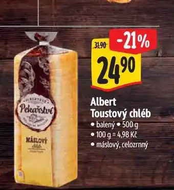 Albert Albert Toustový chléb balený nabídka
