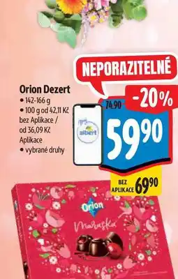 Albert Orion Dezert nabídka
