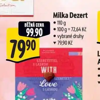Albert Milka Dezert nabídka