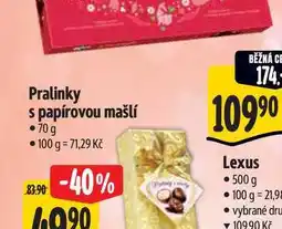 Albert Pralinky s papírovou mašlí nabídka