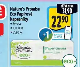 Albert Nature's Promise Eco Papírové kapesníky 10x10 ks nabídka