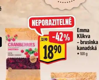 Albert Emma Klikva - brusinka kanadská nabídka