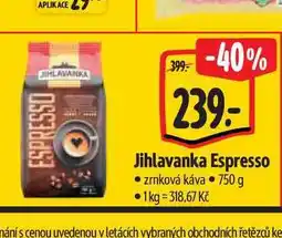 Albert Jihlavanka Espresso zrnková káva nabídka