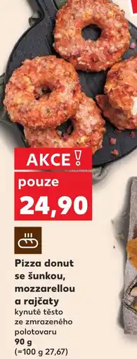 Kaufland Pizza donut se šunkou, mozzarellou a rajčaty nabídka